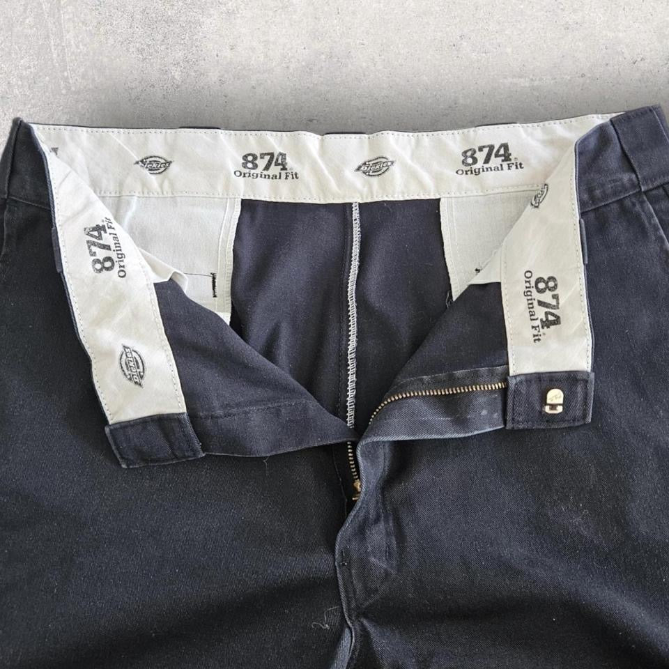 Dickies 874 black pants vintage workwear straight leg size 36x42