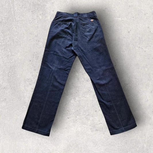 Dickies 874 Navy Trousers – 31x32 – vintage navy work pants with scratches and knee stains