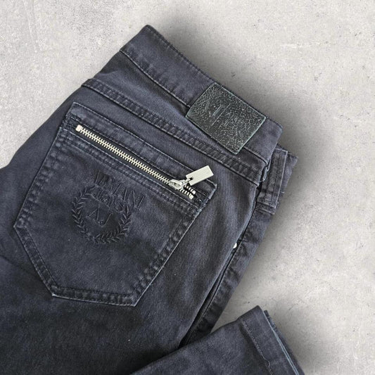 Armani Black Jeans W30 – Minimalist Vintage Streetwear Look