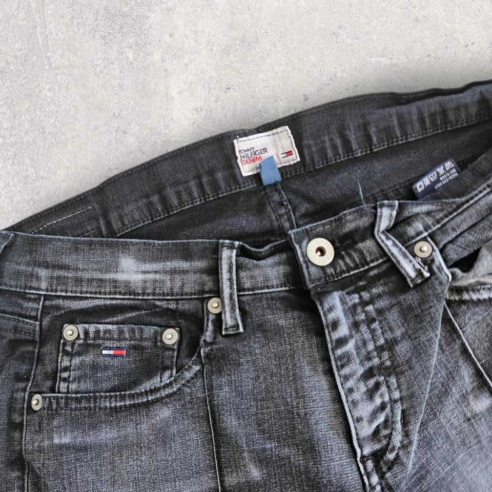 Vintage Tommy Woman’s Black Jeans 29x33 – 90s Style Sunfaded Denim