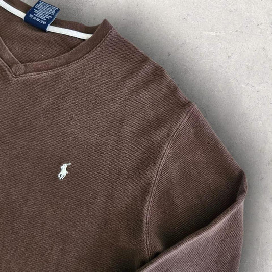 Polo Ralph Lauren Brown Long Sleeve Tee Polo Ralph Lauren Brown Long Sleeve Tee Lizard Vintage Clothes T-Shirts