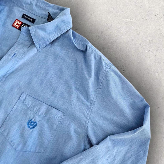 Chaps Ralph Lauren Blue Polo Shirt - XL Lizard Vintage Clothes 150.00 NIS Chaps Ralph Lauren Blue Polo Shirt - XL Shirts