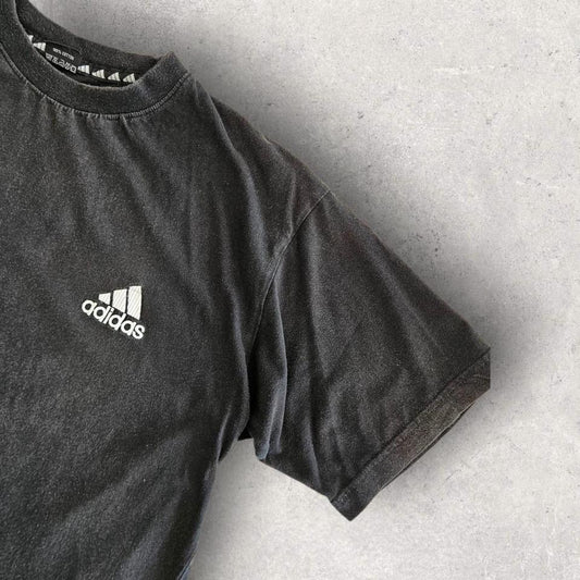 Vintage Adidas Black Logo T-shirt - M Lizard Vintage Clothes 85.00 NIS Vintage Adidas Black Logo T-shirt - M T-Shirts