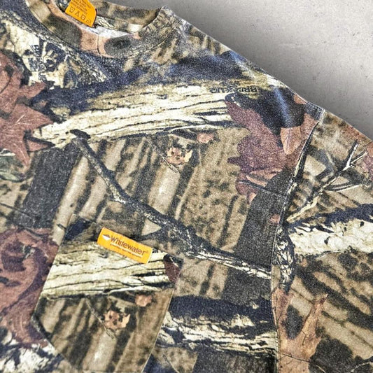 Real tree White Water Camo T-shirt - 3XL Lizard Vintage Clothes Real tree White Water Camo T-shirt - 3XL 75.00 NIS