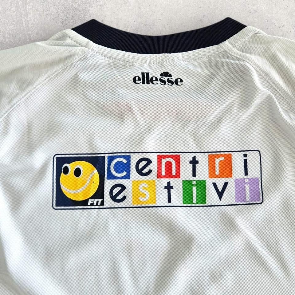 Vintage Ellesse White Dri Fit T-shirt - S T-Shirts Lizard Vintage Clothes 70.00 NIS Vintage Ellesse White Dri Fit T-shirt - S