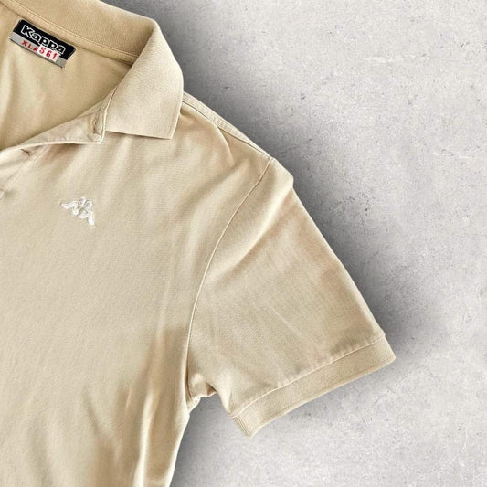Vintage Kappa Cream Polo Tee - L Vintage Kappa Cream Polo Tee - L Polos Lizard Vintage Clothes