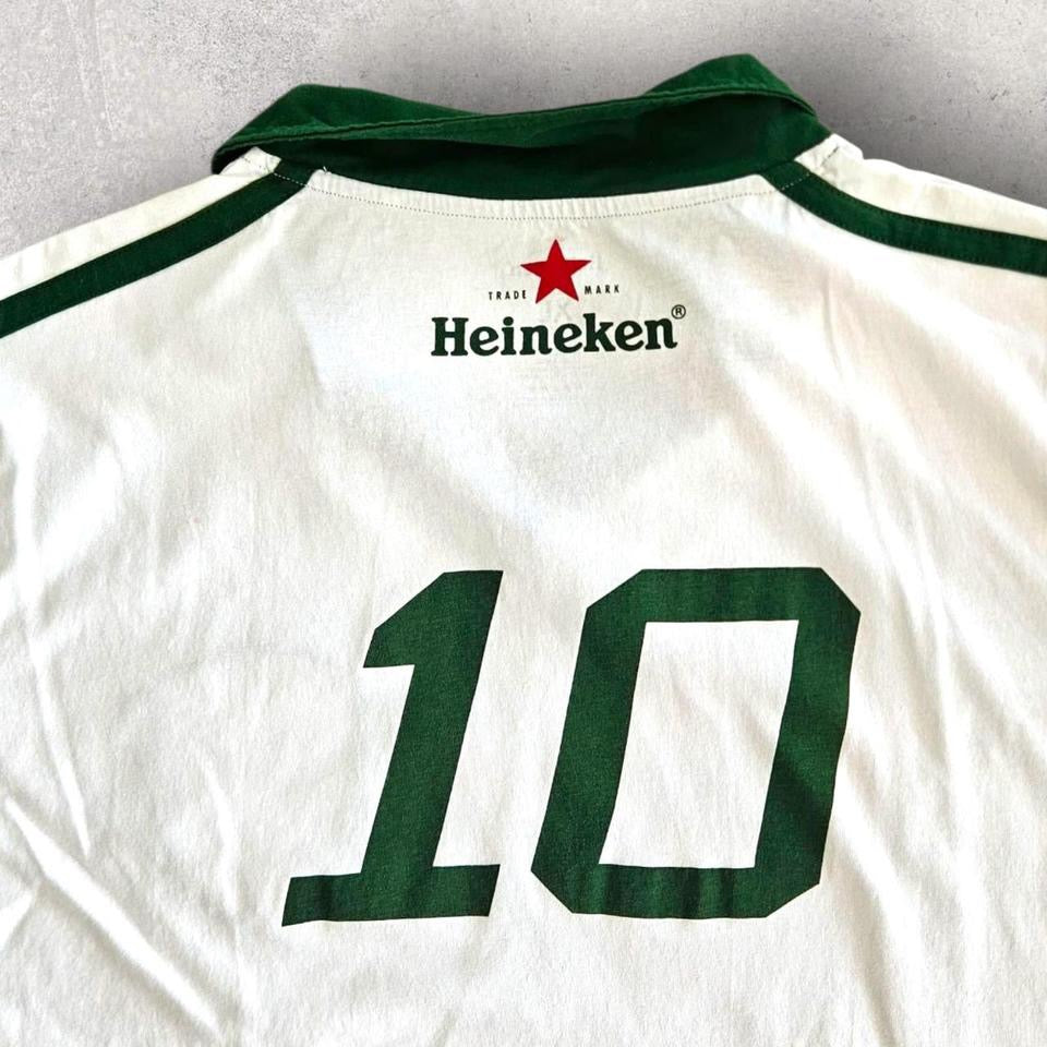 Heineken White Polo T-shirt - M Heineken White Polo T-shirt - M Polos Lizard Vintage Clothes