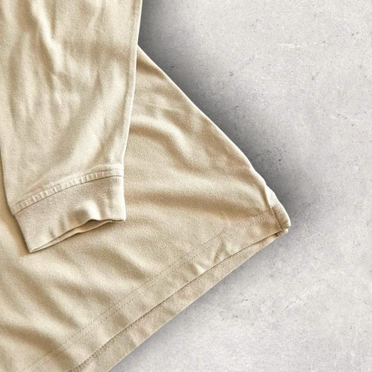 Vintage Trussardi Cream Polo Long Sleeve - L Vintage Trussardi Cream Polo Long Sleeve - L Polos Lizard Vintage Clothes