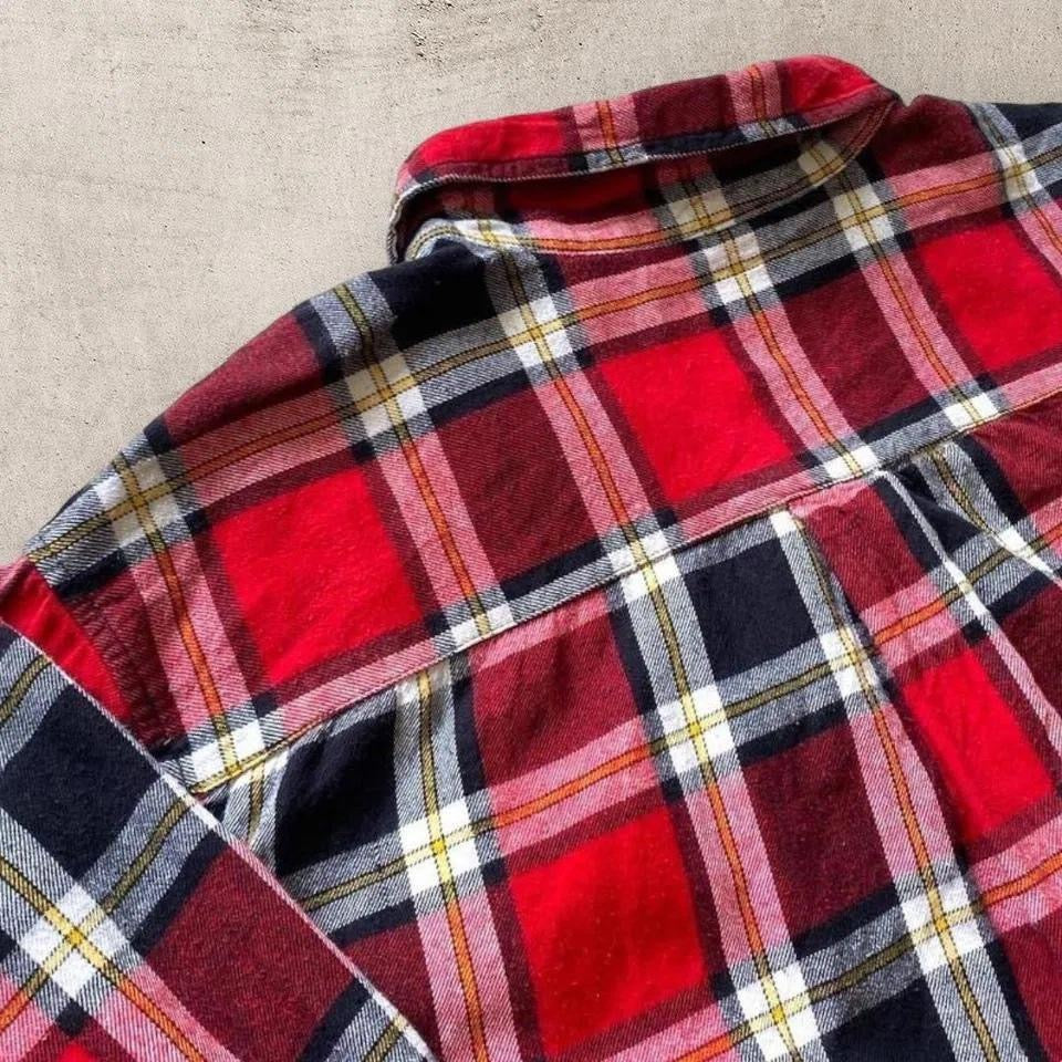 Red squares flannel shirt - XL חולצת פלאנל משובצת אדומה מידה XL