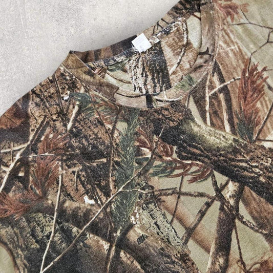 Real Tree Camo T-shirt - XXL Lizard Vintage Clothes T-Shirts
