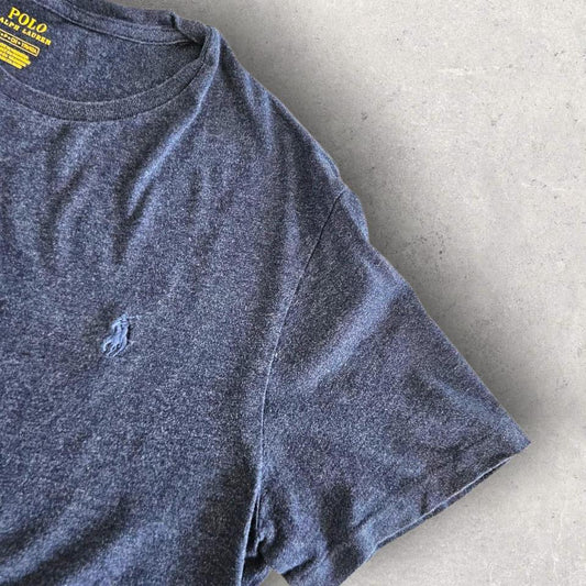 Polo Ralph Lauren Navy T-shirt - S Lizard Vintage Clothes T-Shirts