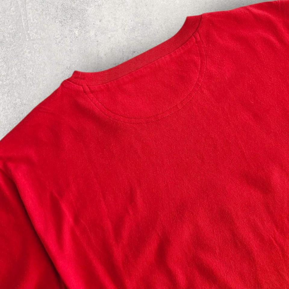 Champion Red Embroidered T-shirt - M Lizard Vintage Clothes T-Shirts