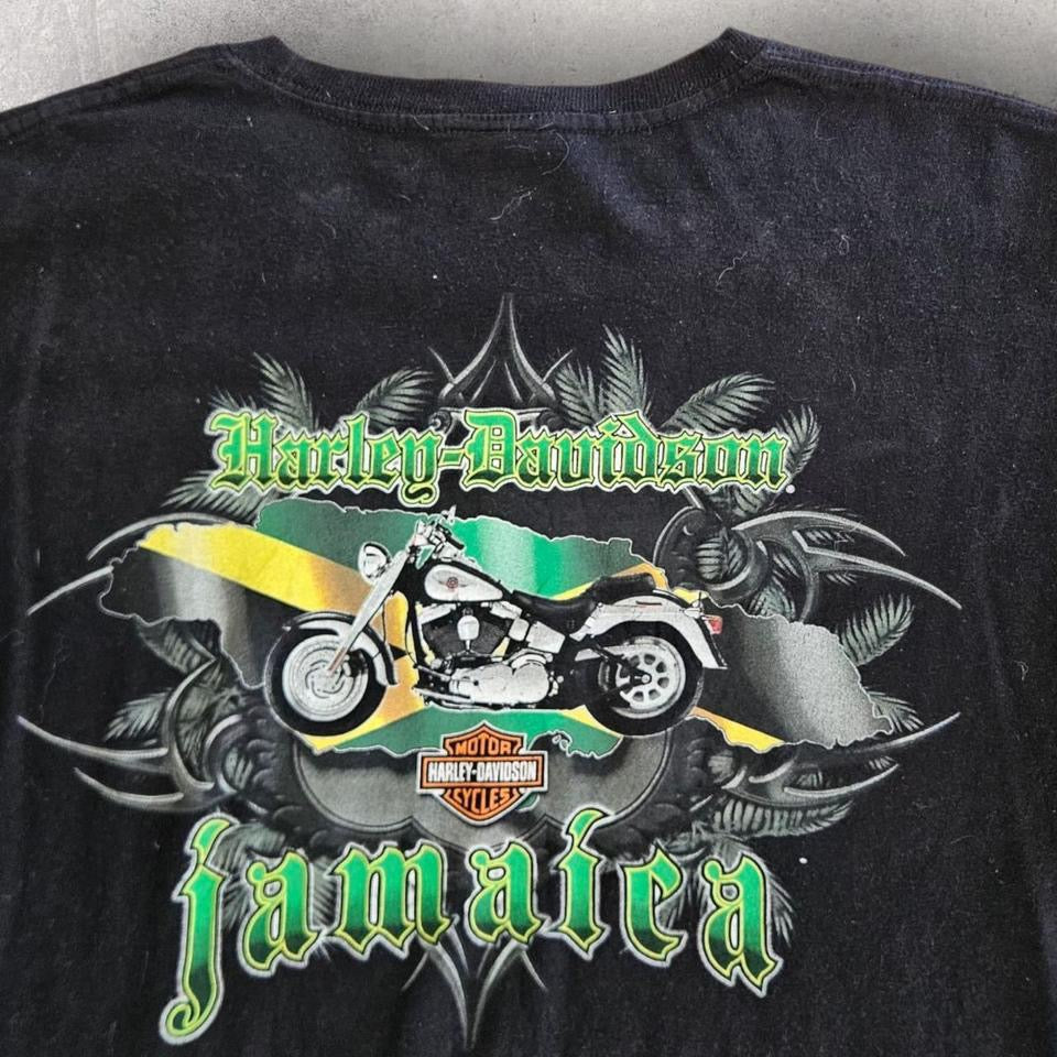 Harley Davidson Black Graphic T-shirt - L Lizard Vintage Clothes T-Shirts