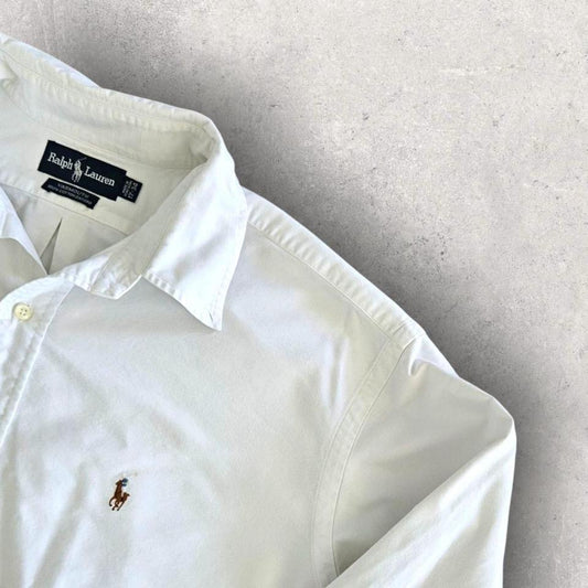 Polo Ralph Lauren White Polo Shirt - XXLLizard Vintage ClothesShirts