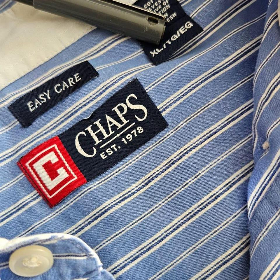 Chaps Ralph Lauren Blue Polo Shirt - XLLizard Vintage ClothesShirts