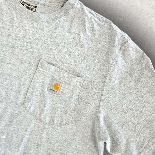Carhartt Grey Pocket T-shirt - LT-ShirtsLizard Vintage Clothes