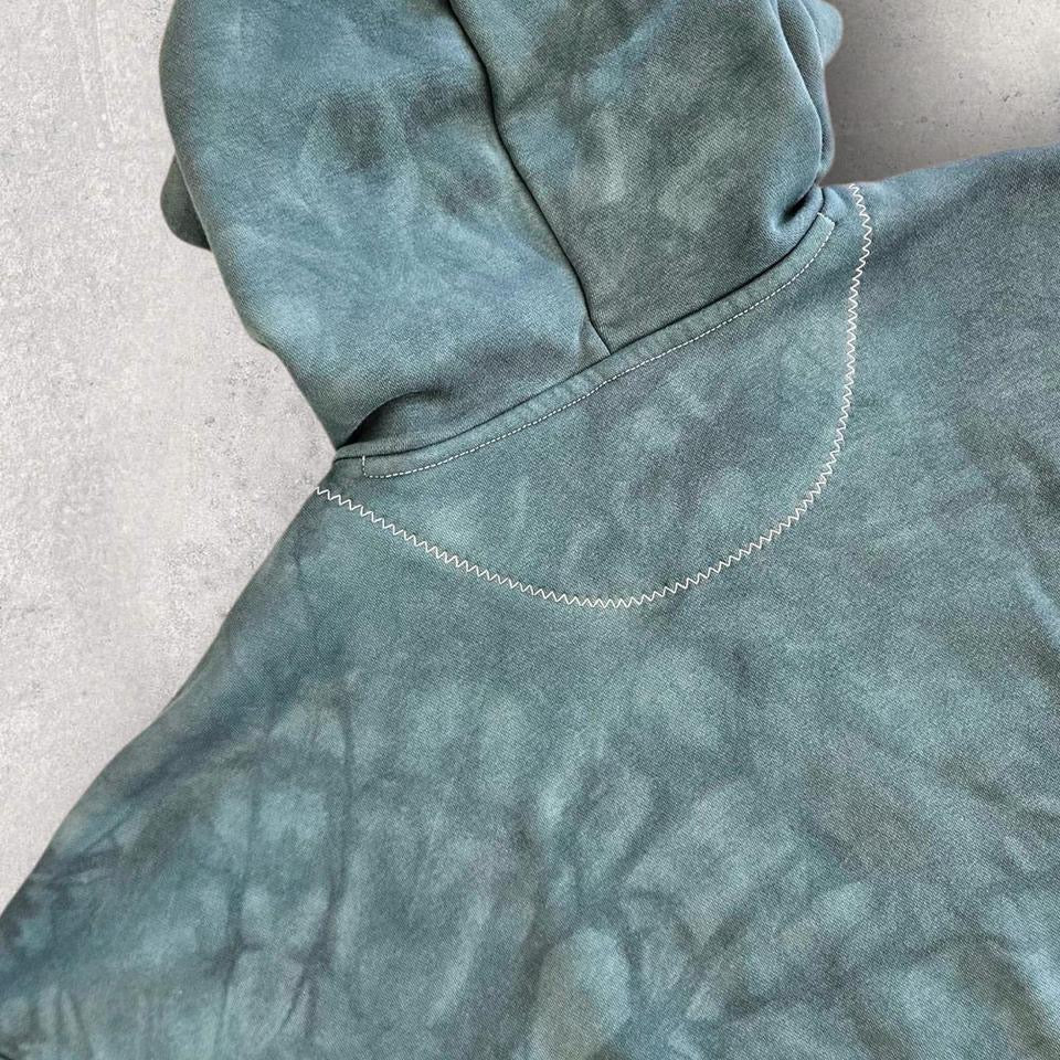 Adidas Green Tie Die Hoodie - MLizard Vintage ClothesHoodies