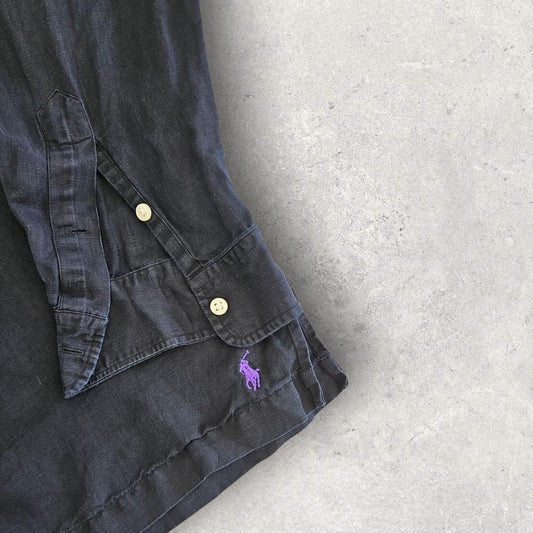 Polo Ralph Lauren Black Shirt - LShirtsLizard Vintage Clothes