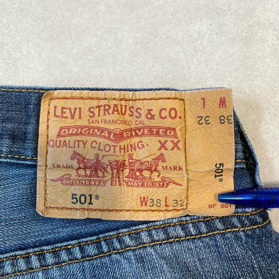 Levis 501 Navy Jeans - 38x32JeansLizard Vintage Clothes