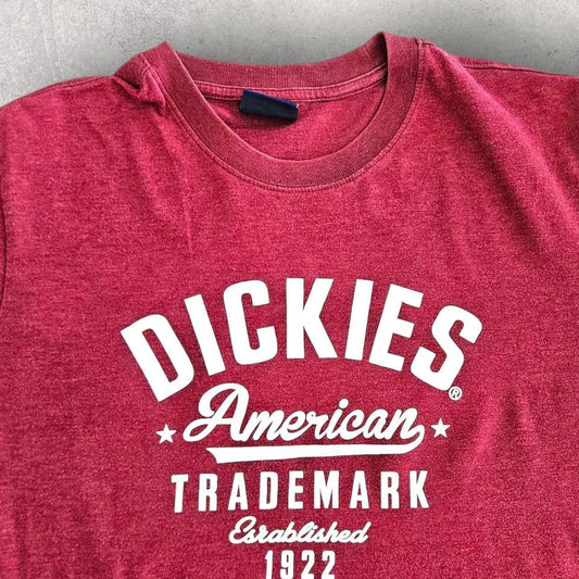 Dickies Red Logo T-shirt חולצת דיקיס אדומה עם לוגו מידה L