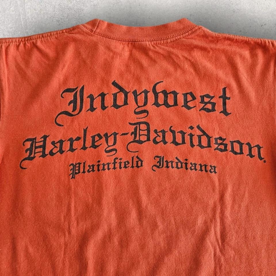Harley Davidson Orange Pocket Tee חולצת הרלי דיוידסון כתומה מידה M