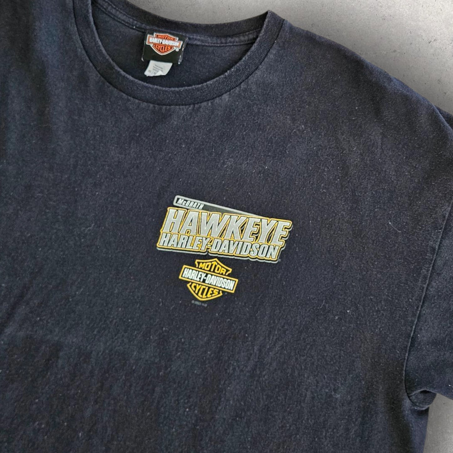 Harley Davidson Black Graphic Tee - XL, חולצת טי שחורה הארלי דיווידסון