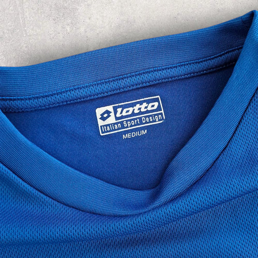 Lotto Blue Dri-Fit Tshirt - M חולצת דריי-פיט לוטו כחולה יד שנייה וינטג'