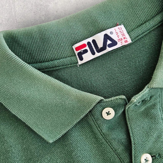 Fila Long Sleeve Polo Tee - XL, חולצת פולו ארוכה פילה