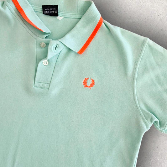 Fred Perry Green Polo Tee - S, חולצת פולו ירוקה Fred Perry