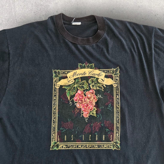 Vintage Graphic Black Tshirt - XL חולצת טי שחורה גרפית וינטג'