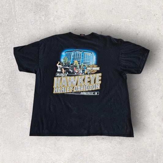Harley Davidson Black Graphic Tee - XL, חולצת טי שחורה הארלי דיווידסון