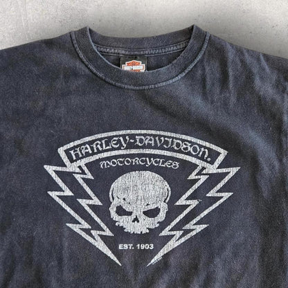 Harley Davidson 2004 Tee - Small חולצת טי הארלי דיווידסון משנת 2004, מידה S, מצב 9/10, דהייה קלה, ללא פגמים