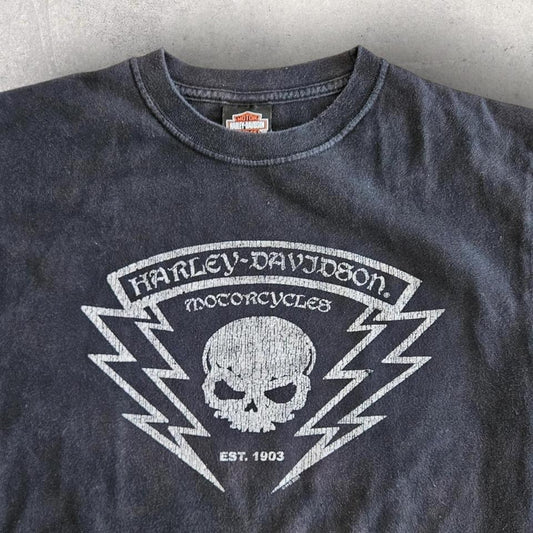 Harley Davidson 2004 Tee - Small חולצת טי הארלי דיווידסון משנת 2004, מידה S, מצב 9/10, דהייה קלה, ללא פגמים