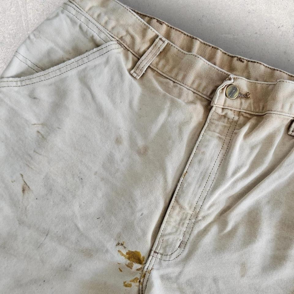 Carhartt Cream Carpenters Short Jeans,
