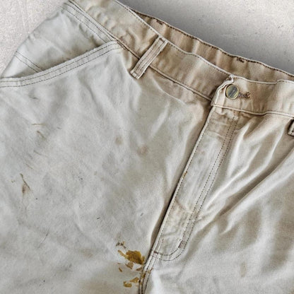 Carhartt Cream Carpenters Short Jeans,