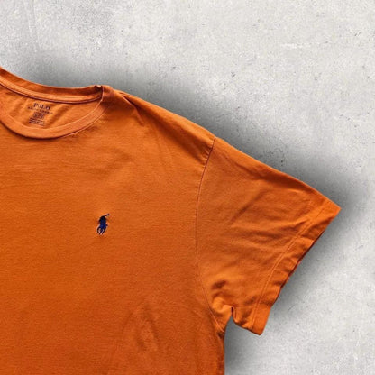 Orange Ralph Lauren Classic Tee - L חולצת טי קלאסית של ראלף לורן בצבע כתום, מידה L,