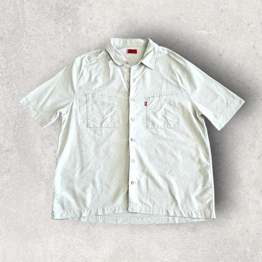 Vintage Levi's Red Tab Cream Polo Shirt - XL חולצת פולו ליוויס קרם רד טאב מידה XL