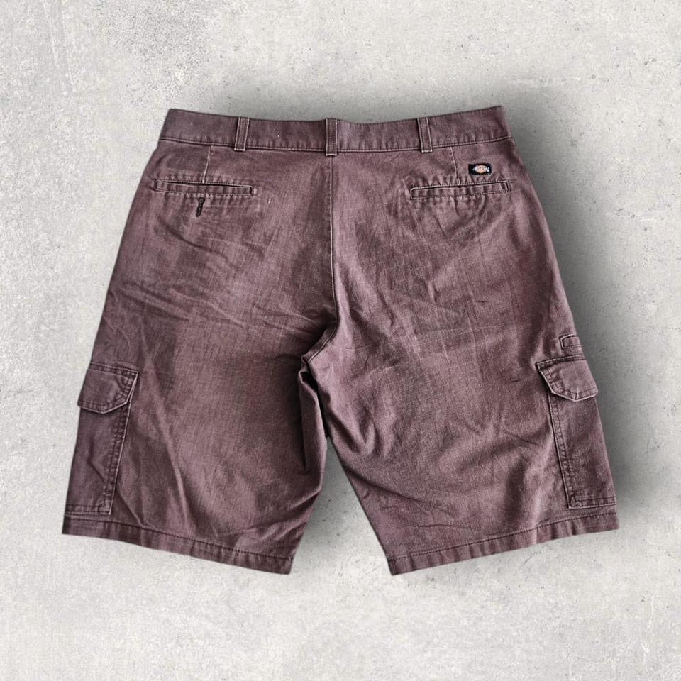 Dickies Brown Cargo Shorts W38 Utility Style
