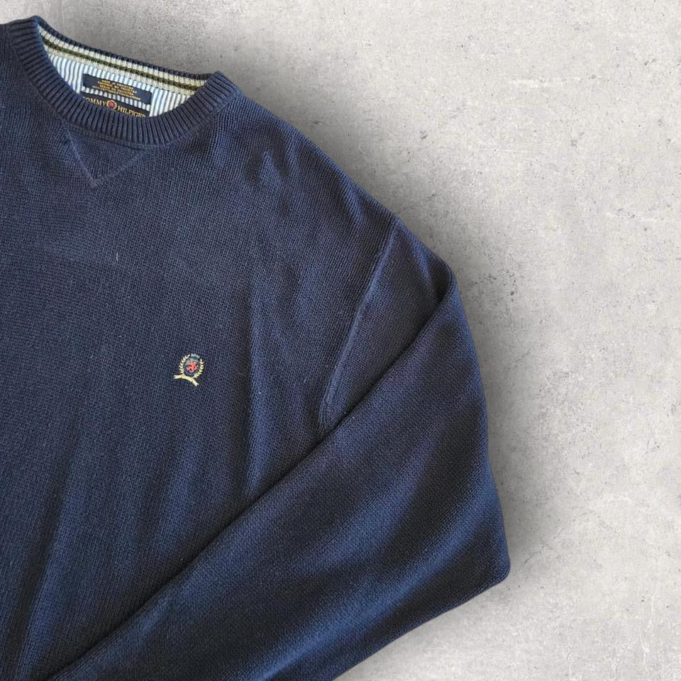Tommy Hilfiger Navy Sweater - XXL, סוודר כחול כהה במידה XXL