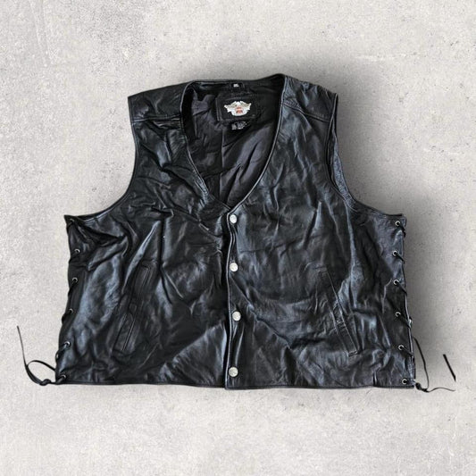 Vintage Harley Davidson Vest Jacket - XXXL וסט ג'קט וינטאג של הארלי דיווידסון, מידה 3XL