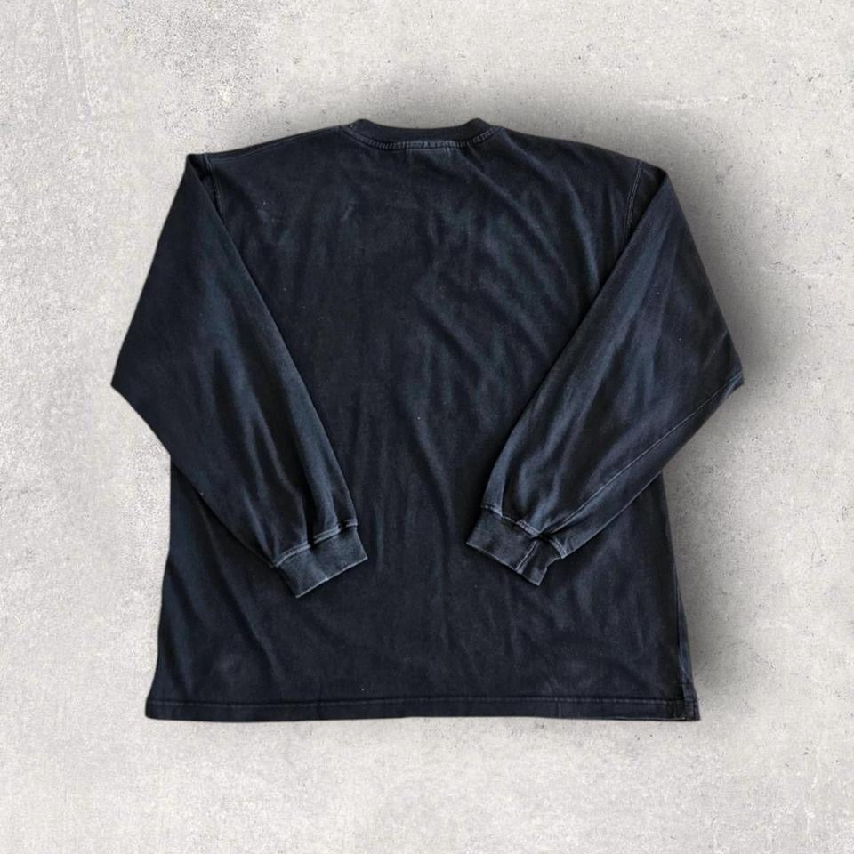 Reebok Black Logo Long Sleeve Tee - Small חולצת ריבוק שחורה שרוול ארוך, מידה S