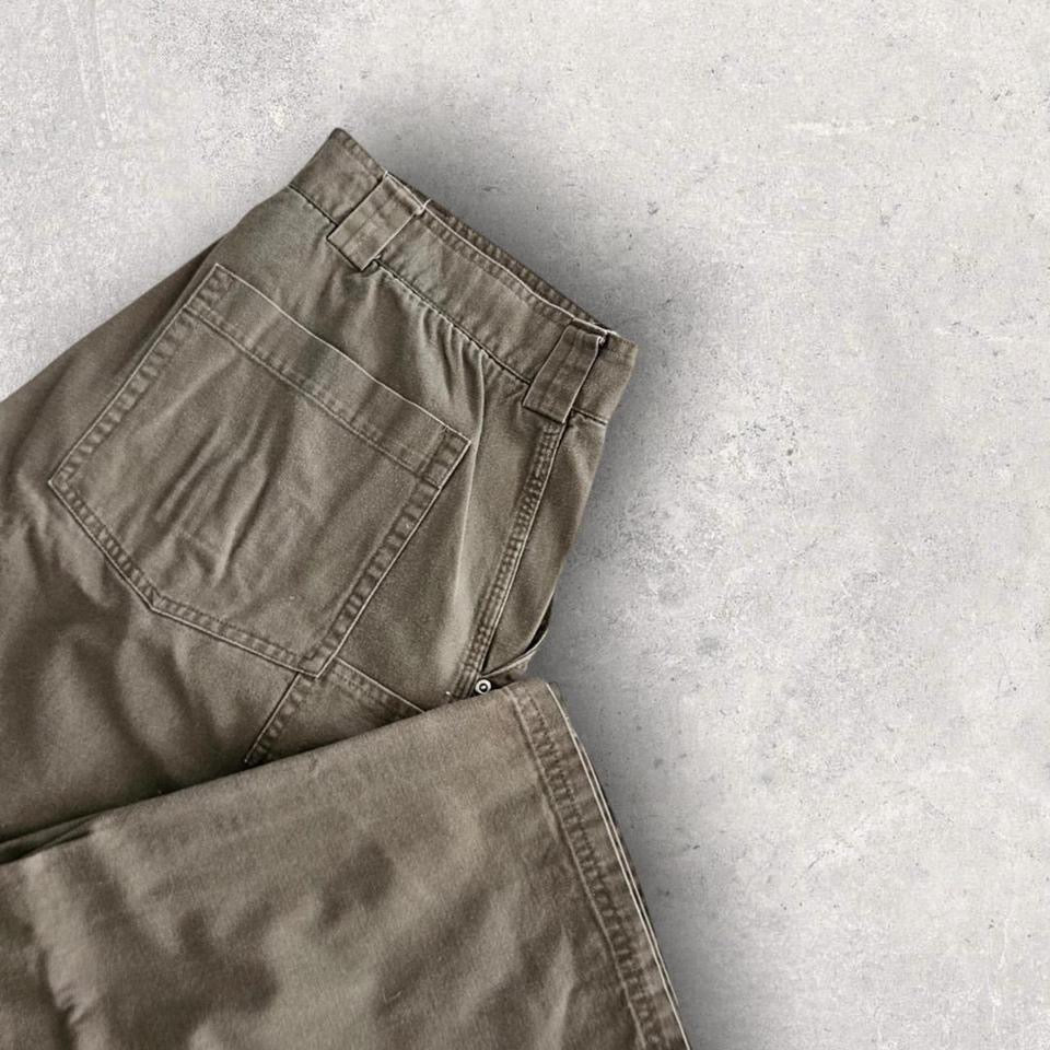 Green Baggy Carpenters Jeans – 36x32 בצבע ירוק, מידה W36