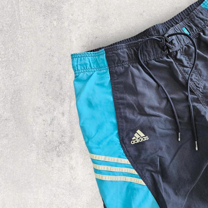 Y2K Adidas Blue and black Shorts