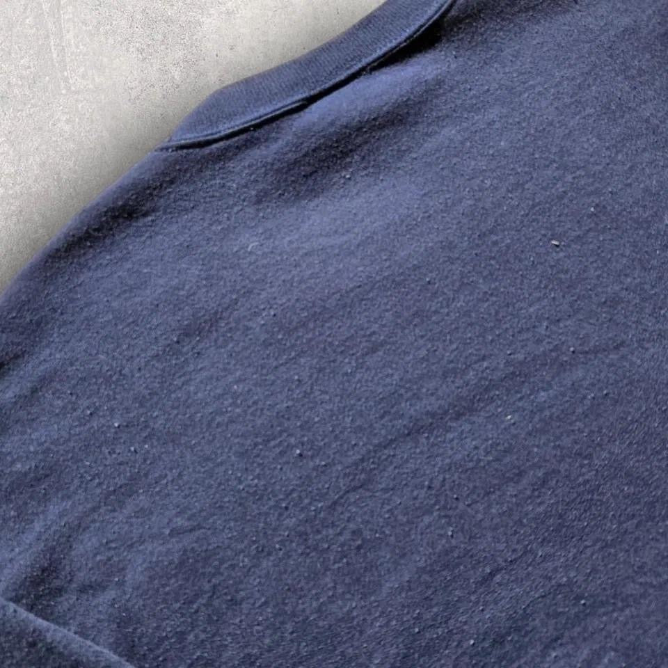 Jerzees 2001 Navy Crewneck - M, סווטשירט כחול כהה במידה M משנת 2001