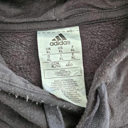 Adidas Black Stripes Hoodie XL, black with white stripes