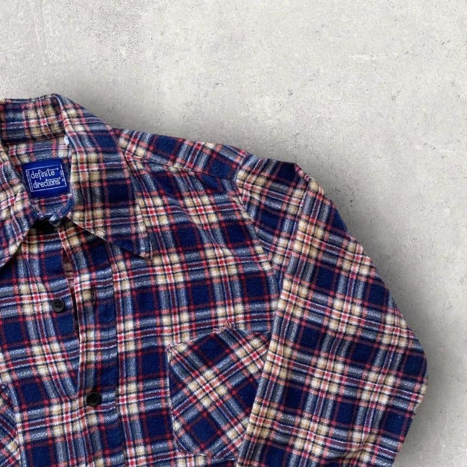 Flannel funky polo חולצת פולו פלאנל מידה S 