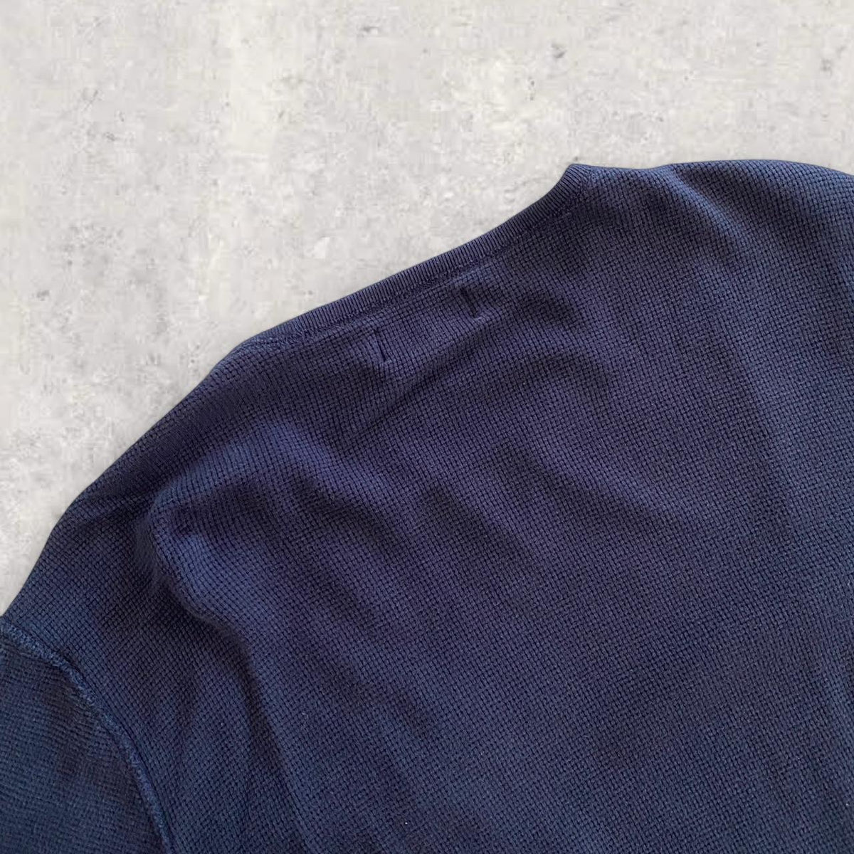 Polo Ralph Lauren Navy Long sleeve Tee — fabric and condition detail