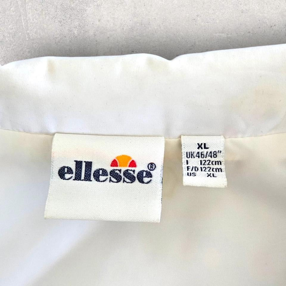 Vintage Ellesse White Sports Windbreaker XLarge
