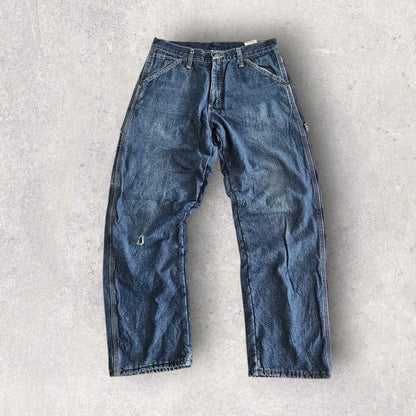 Wrangler Navy Thick Jeans – 30x32 עם חור ודעיכה קלה