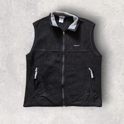 Patagonia light fleece vest large, men’s L, hole on bottom, light wear marks, 8.5/10 condition